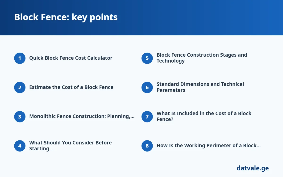 Block Fence — key points of the article