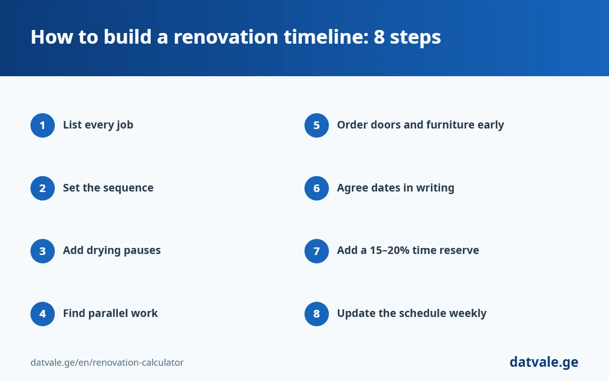 How to build a renovation timeline in 8 steps