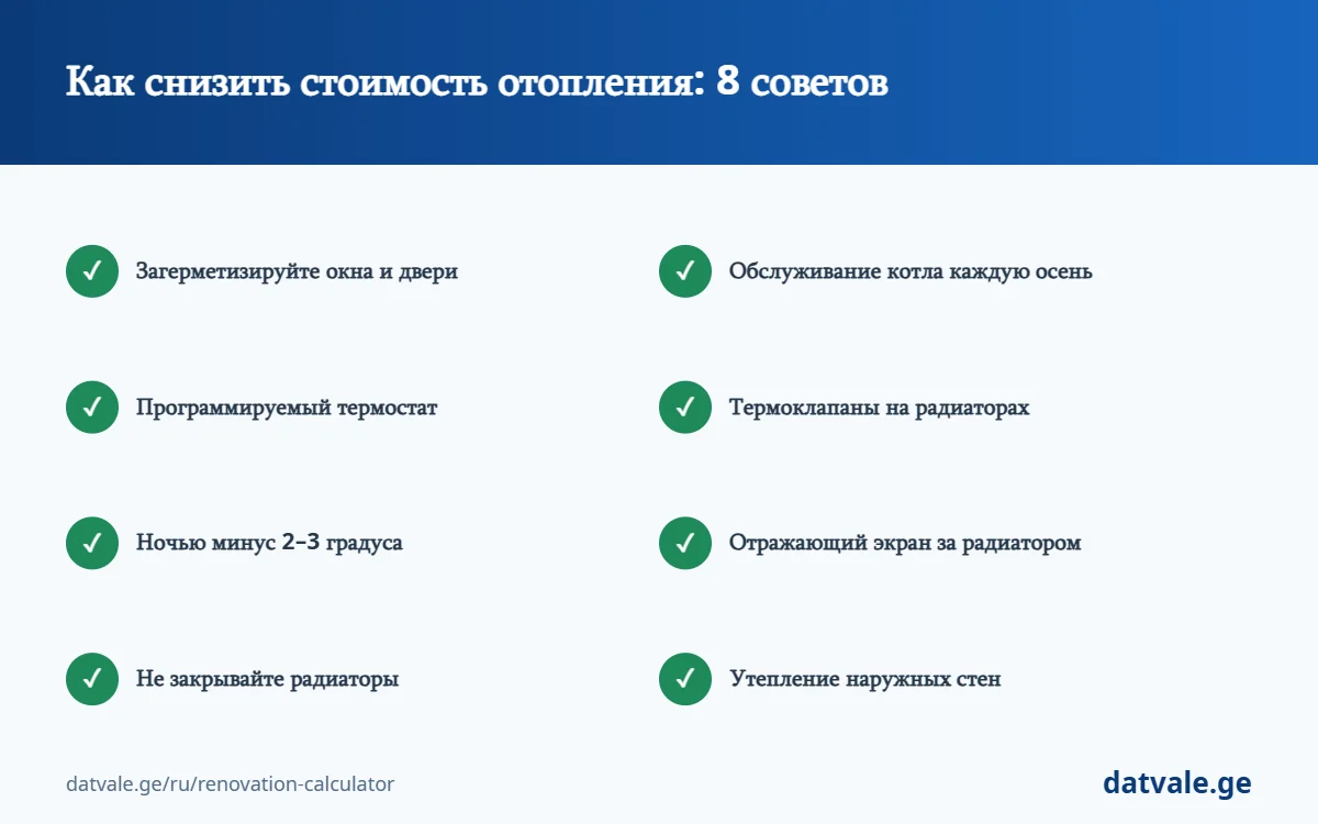 Как снизить стоимость отопления — 8 советов