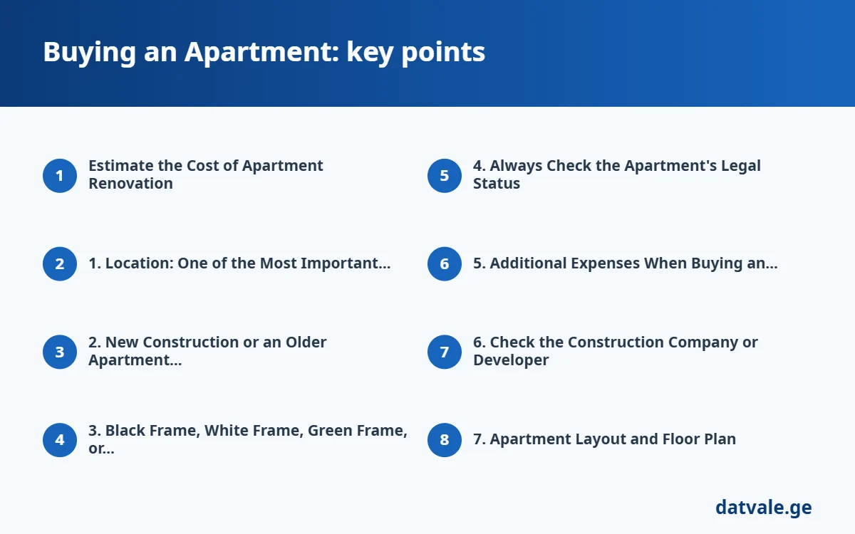 Buying an Apartment — key points of the article